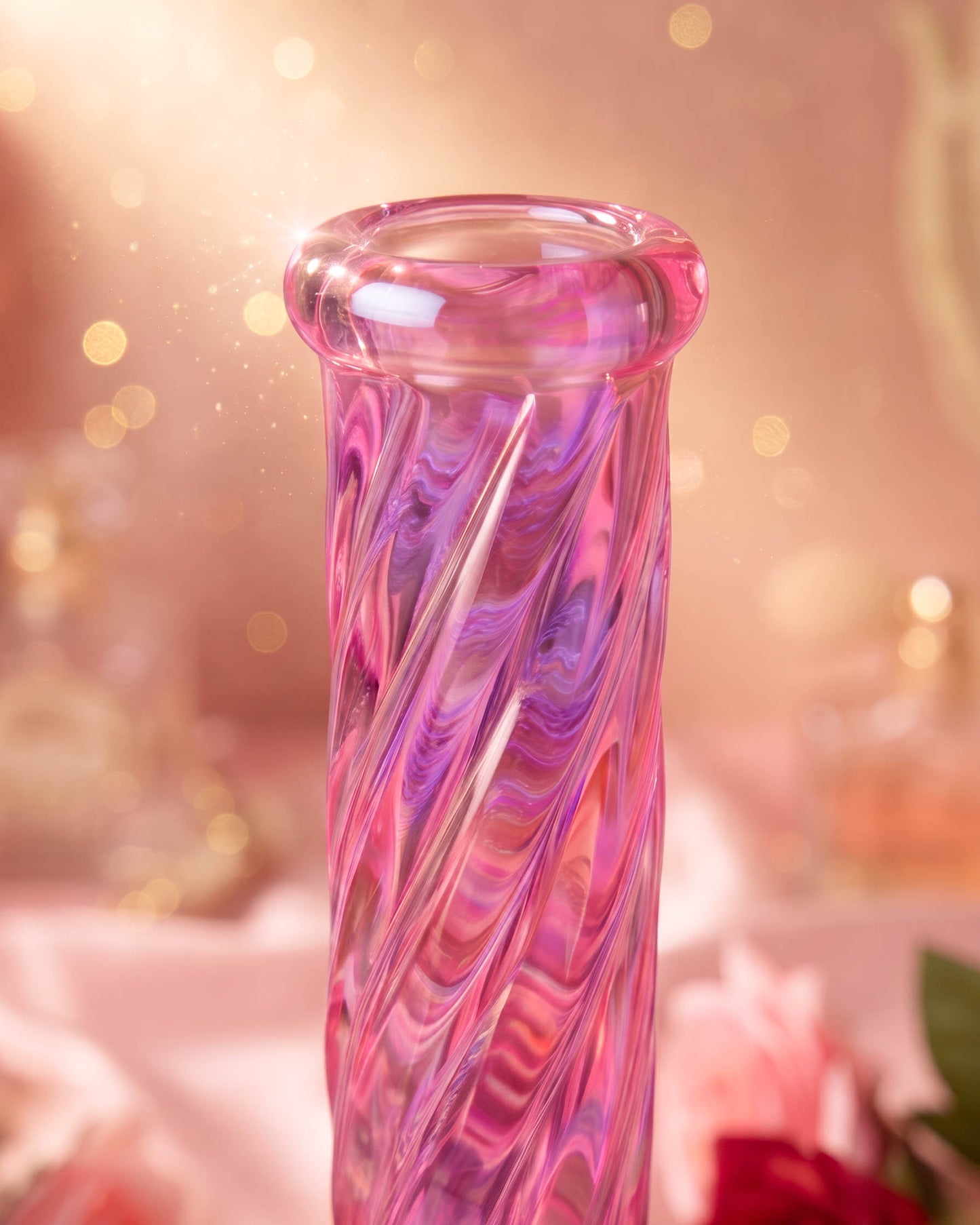 12" Bloom Twist Iridescent Beaker Bong