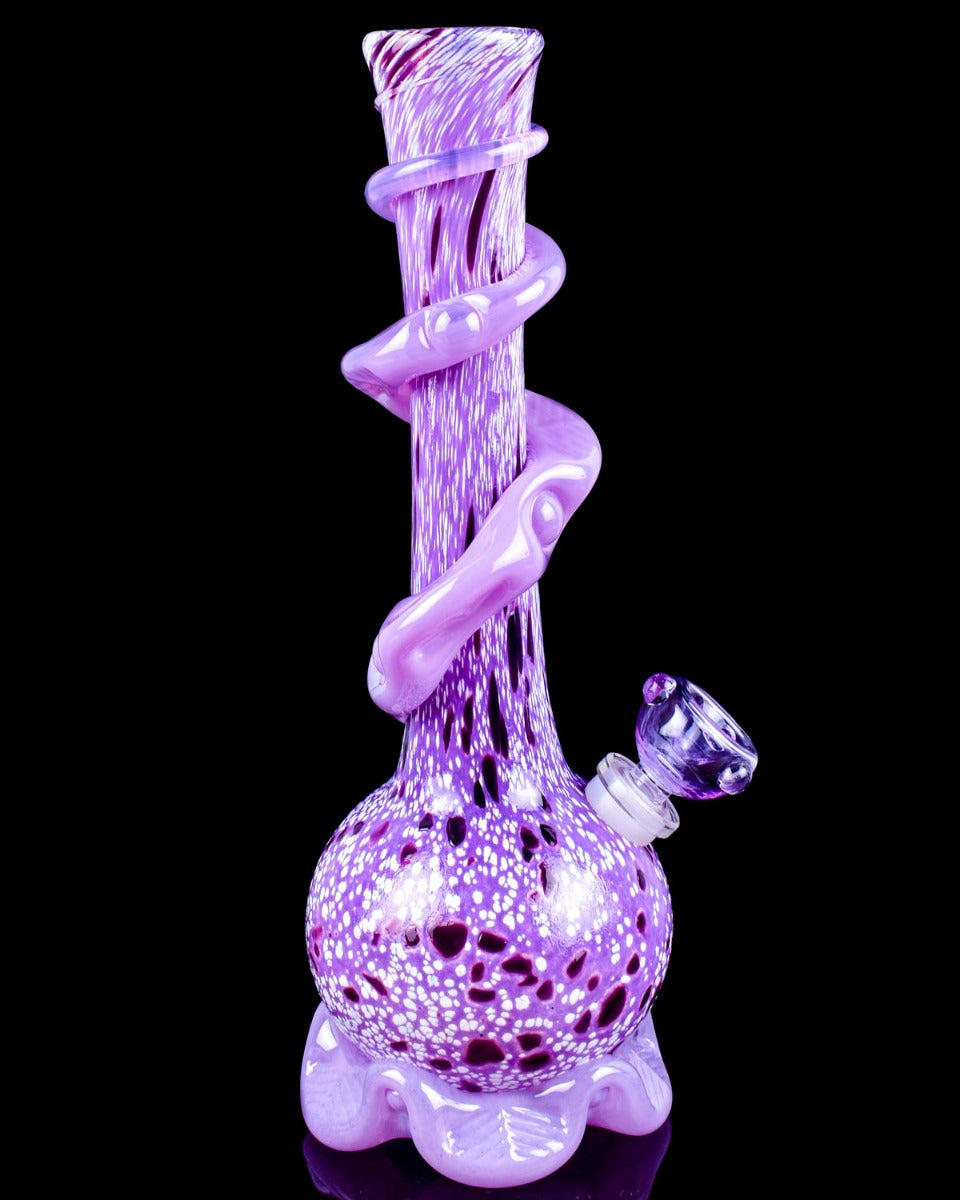 The Splendid - 12" Dual Frit Wire Wrap Vase Bong - Mermaid Purple