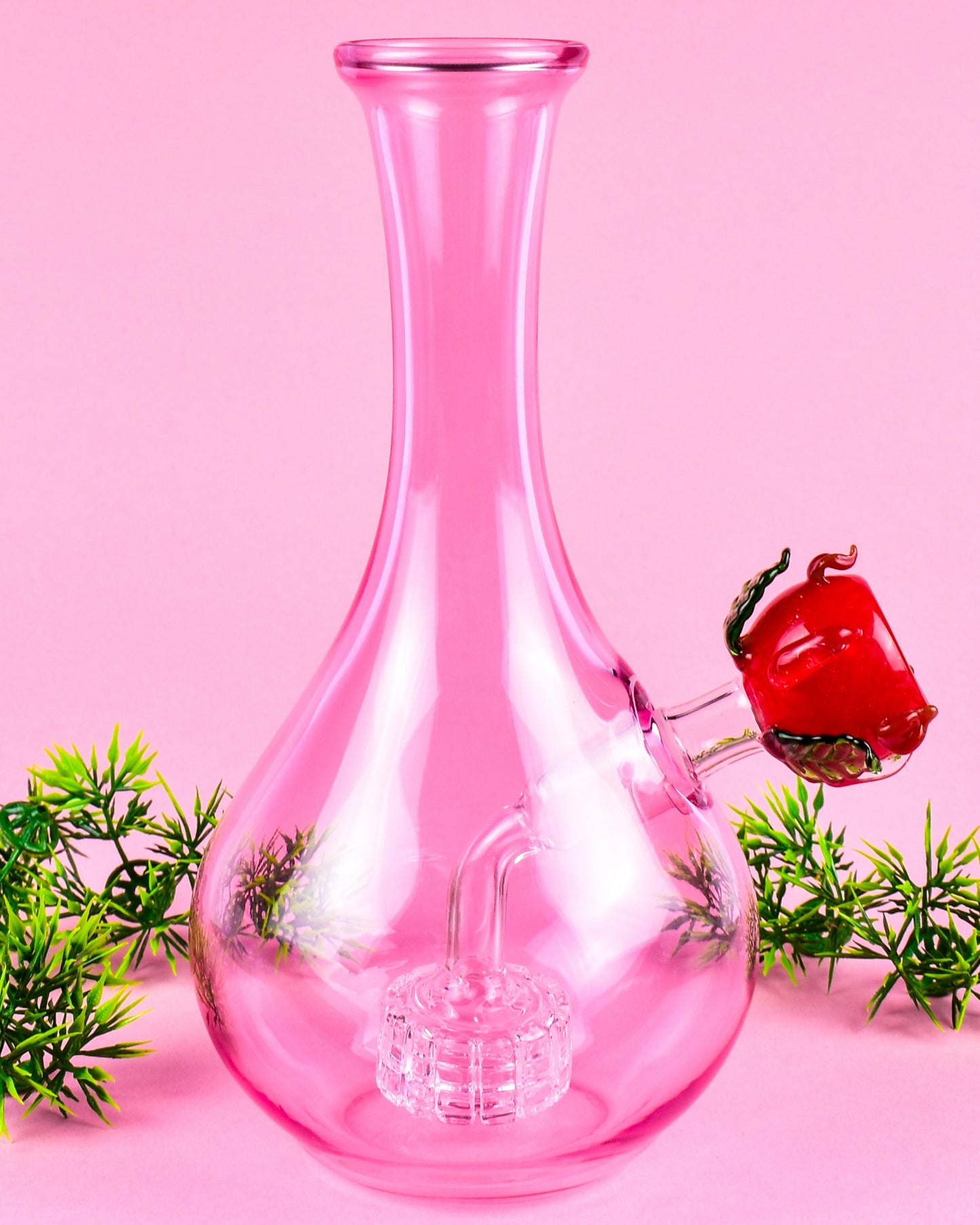 Elegant Pink Vase Bong w/ Bowl