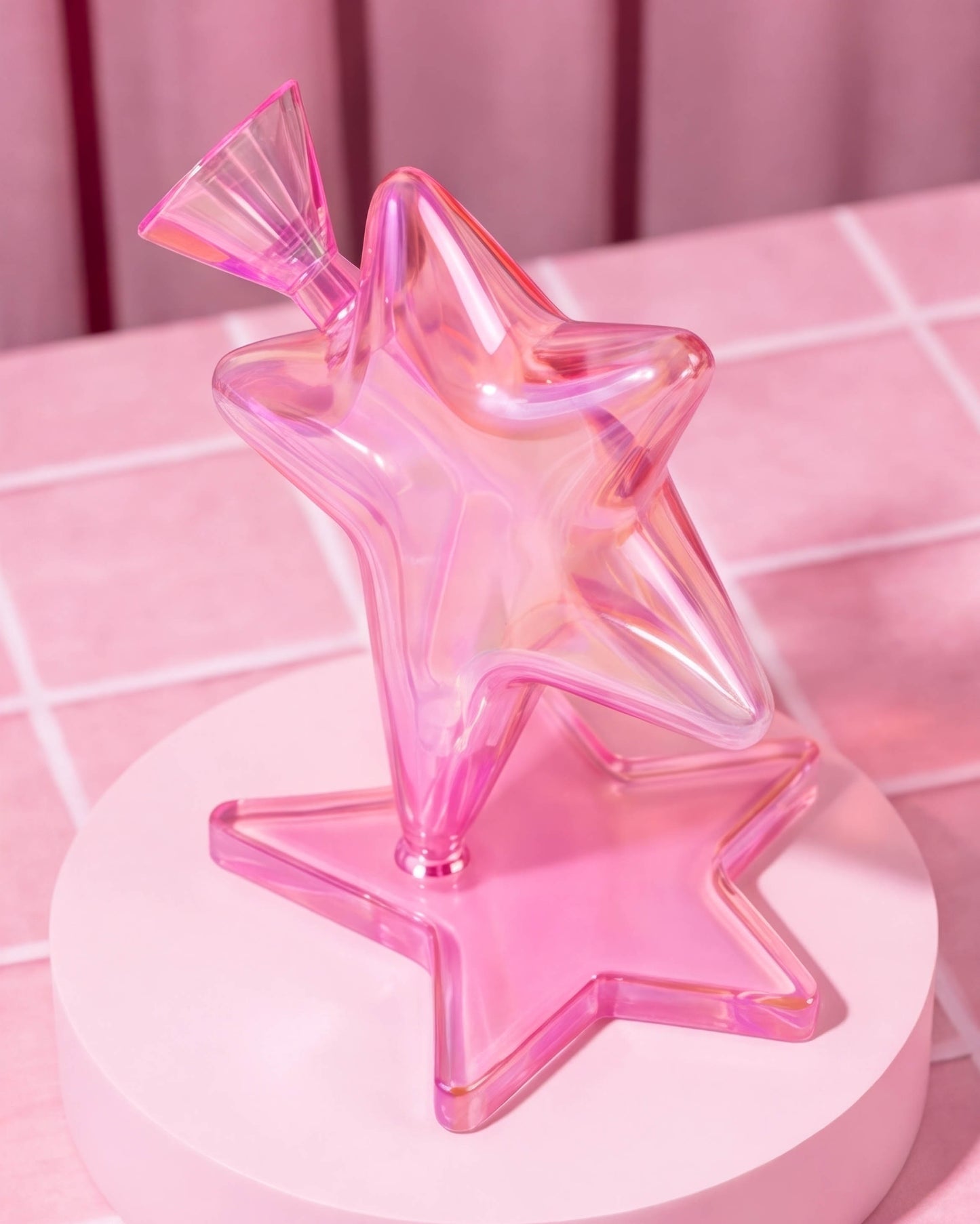Shooting Star Bong - Pink Iridescent