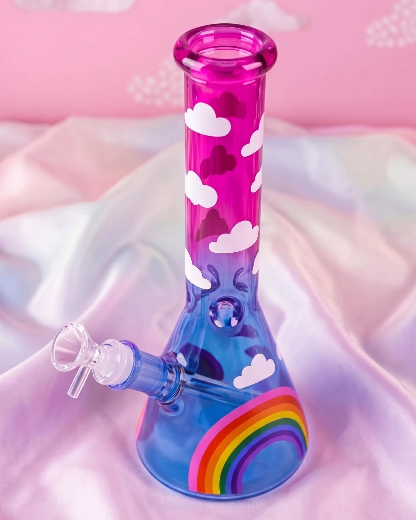 Rainbow Cloud Beaker Bong