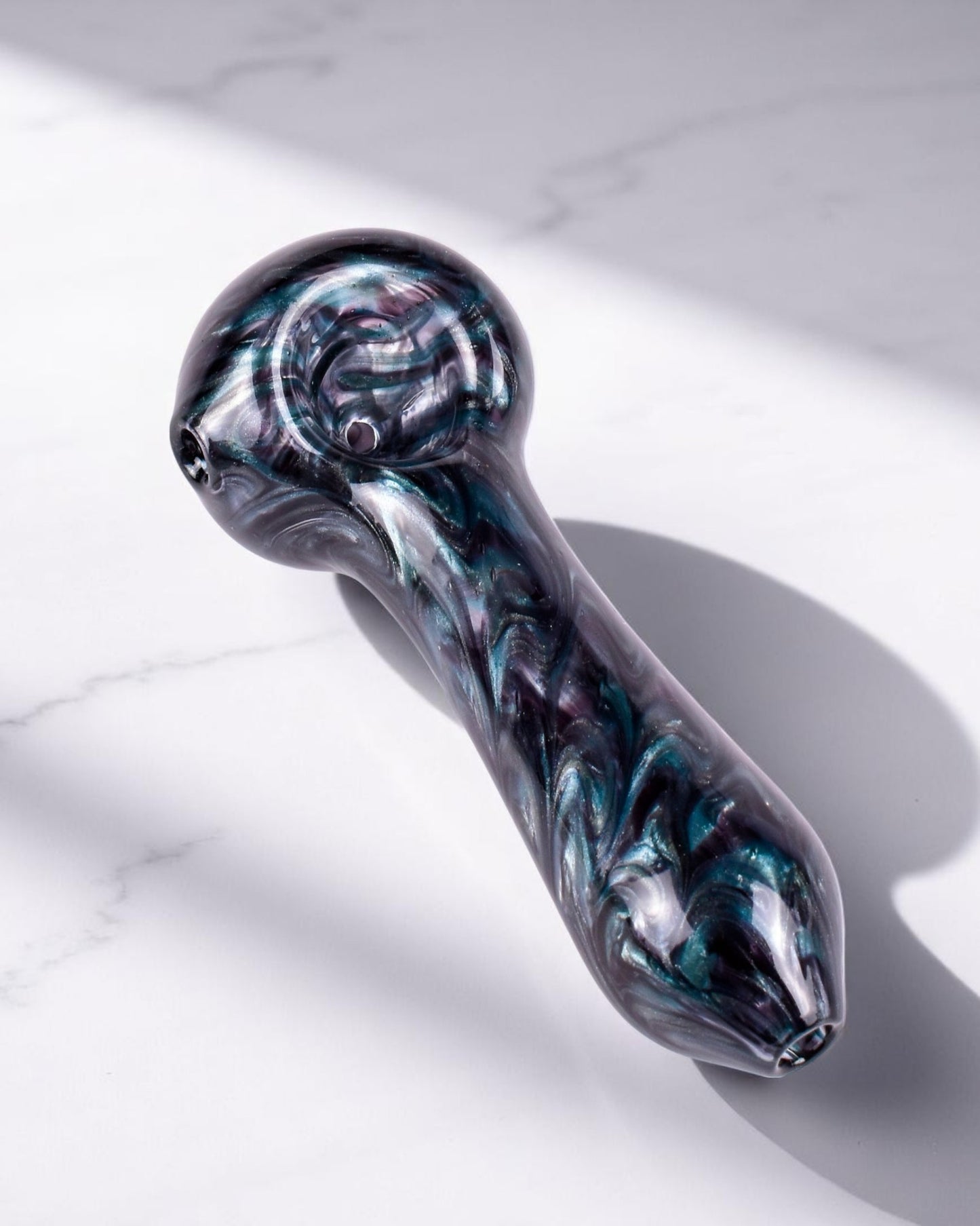 Made In USA By Humboldt Blowers - Nebula Noir Glass Hand Pipe