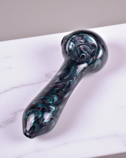 Made In USA By Humboldt Blowers - Nebula Noir Glass Hand Pipe