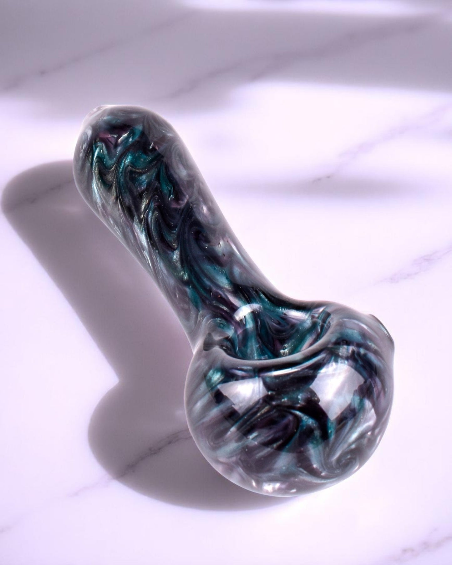 Made In USA By Humboldt Blowers - Nebula Noir Glass Hand Pipe