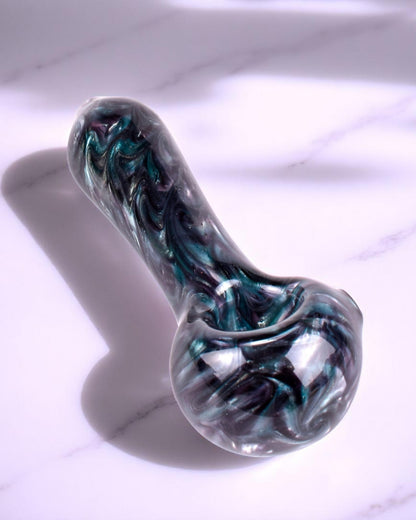 Made In USA By Humboldt Blowers - Nebula Noir Glass Hand Pipe