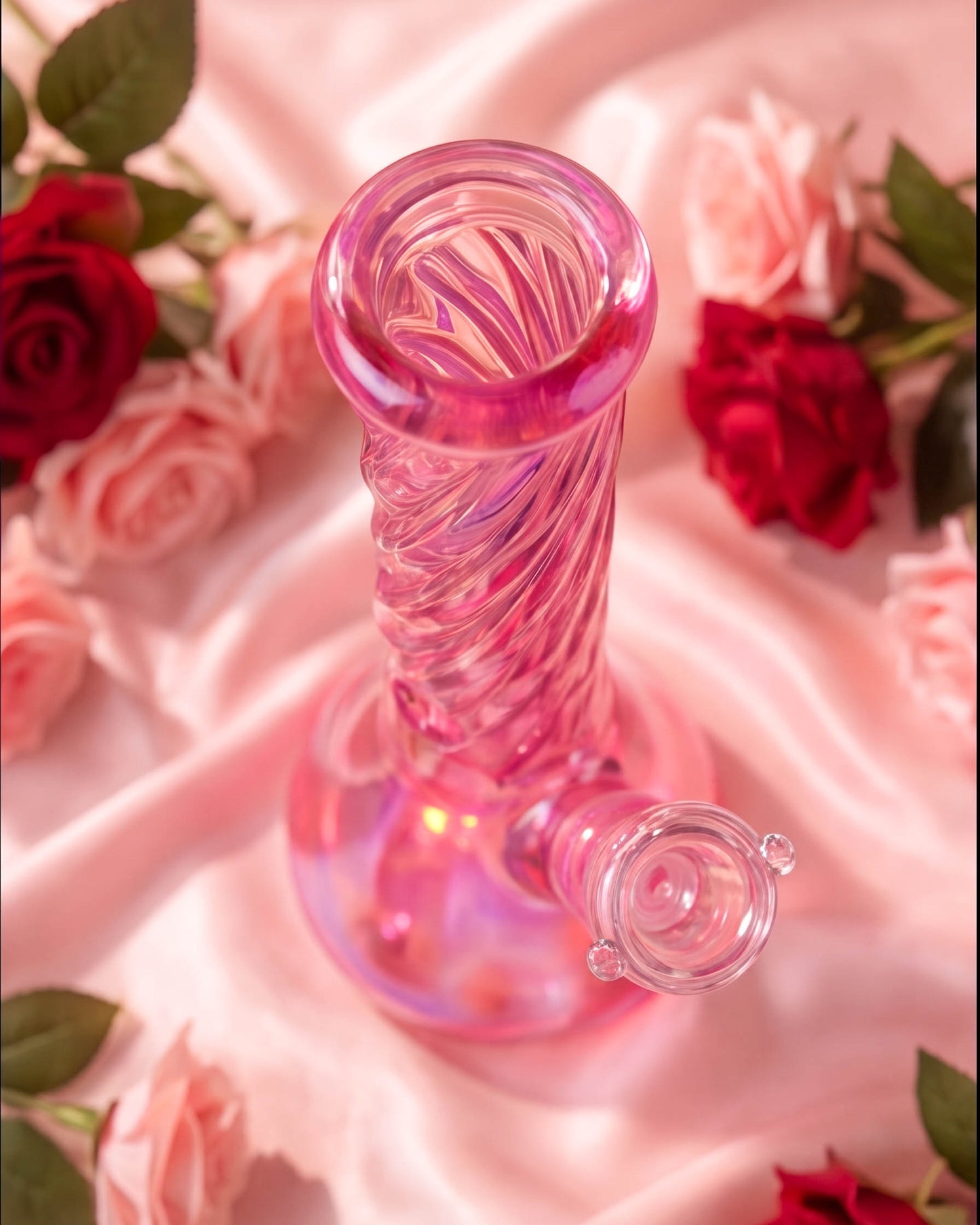 12" Bloom Twist Iridescent Beaker Bong