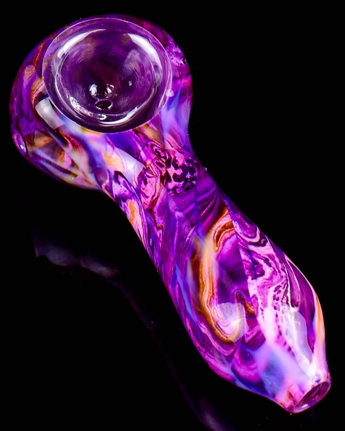 Nebula Galaxy Glass Hand Pipe - Purple
