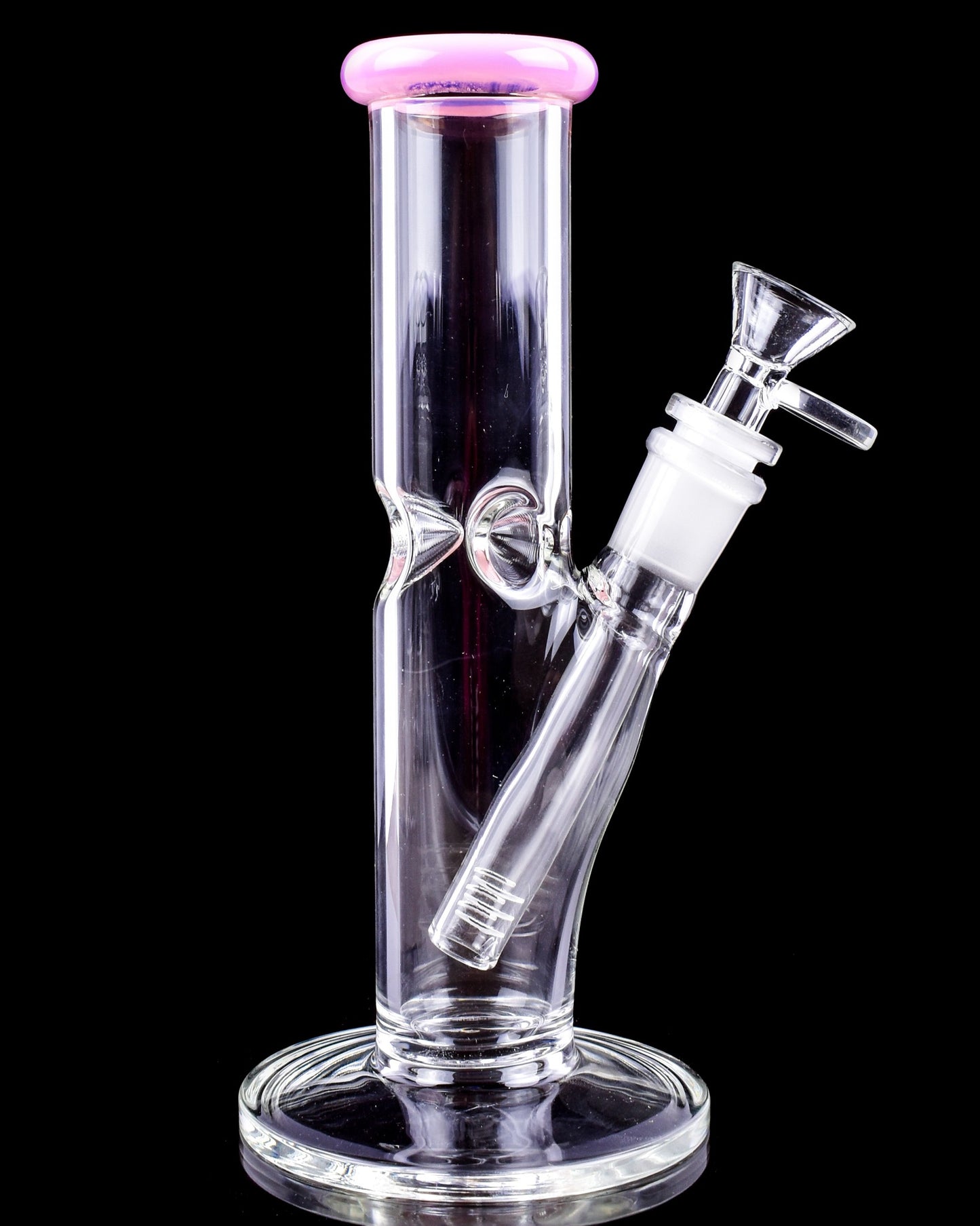 Ice Floe - 8" Cylinder Straight Tube Bong w/ Ice Catcher - Pink