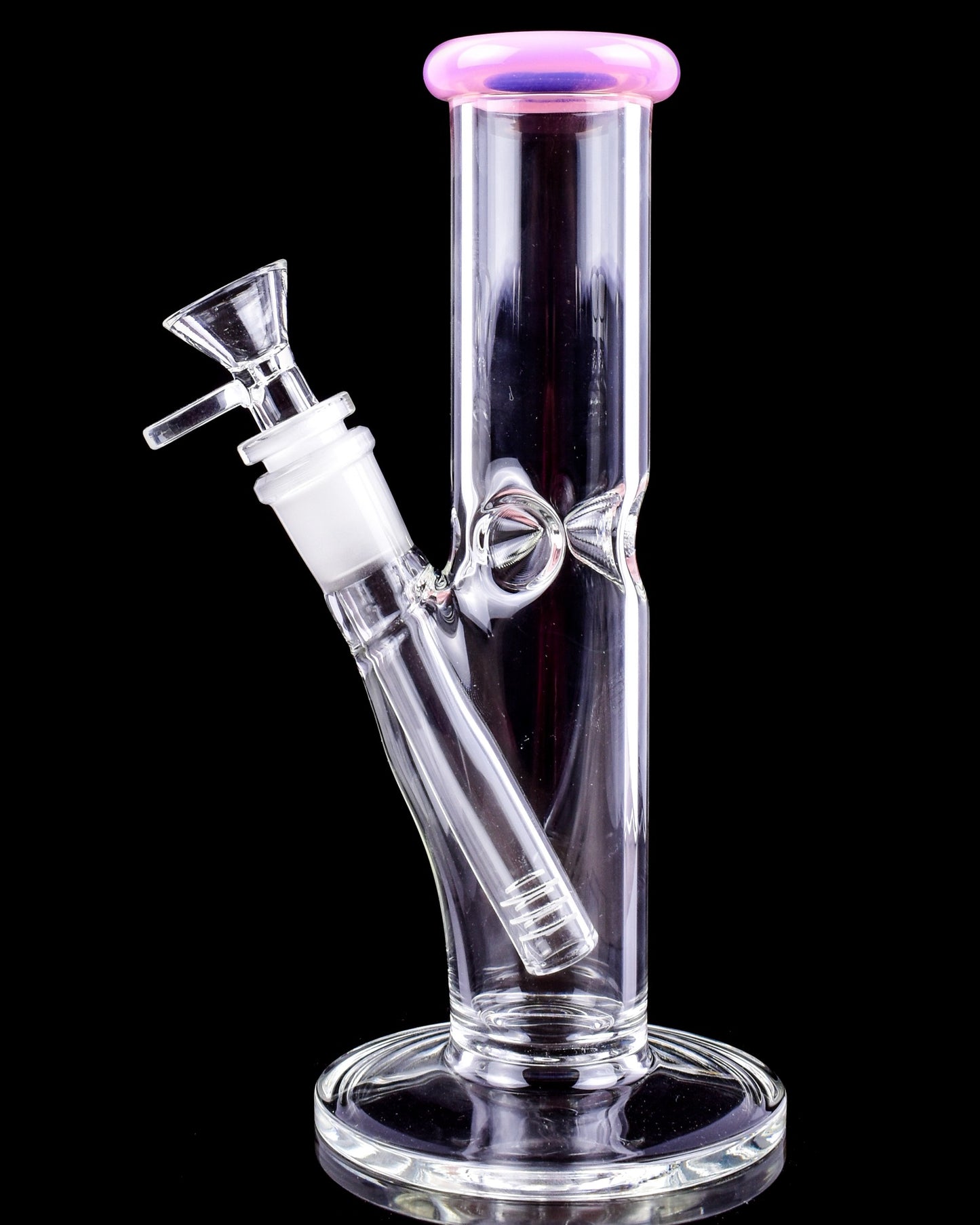 Ice Floe - 8" Cylinder Straight Tube Bong w/ Ice Catcher - Pink