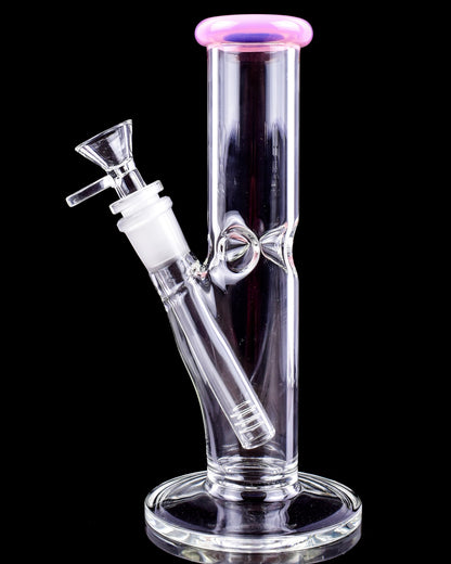 Ice Floe - 8" Cylinder Straight Tube Bong w/ Ice Catcher - Pink