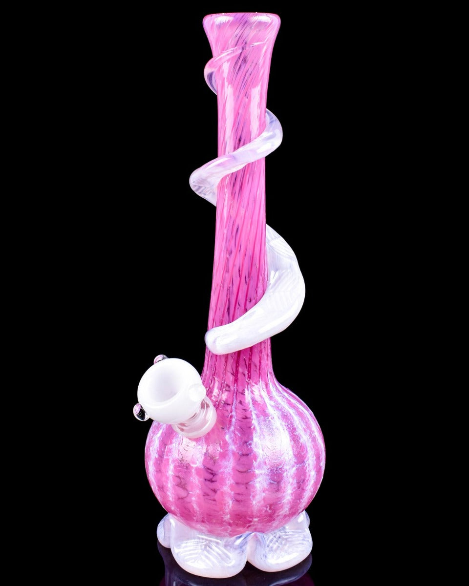 The Dreamy - 12" Dual Frit Wire Wrap Vase Bong - Pretty in Pink