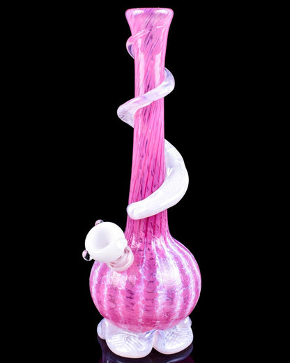 The Dreamy - 12" Dual Frit Wire Wrap Vase Bong - Pretty in Pink