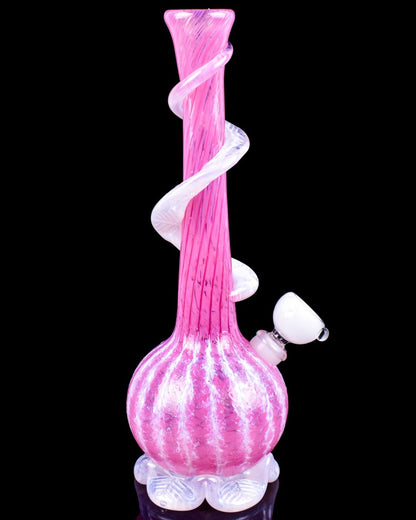 The Dreamy - 12" Dual Frit Wire Wrap Vase Bong - Pretty in Pink