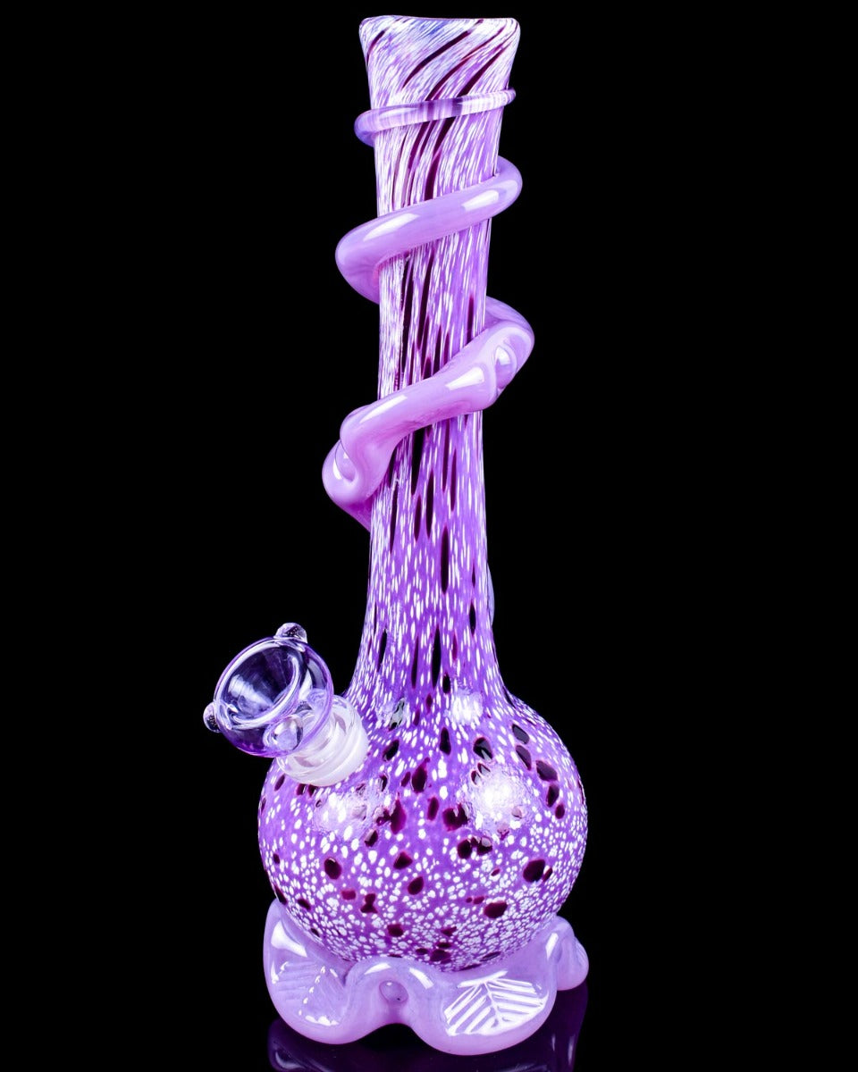 The Splendid - 12" Dual Frit Wire Wrap Vase Bong - Mermaid Purple