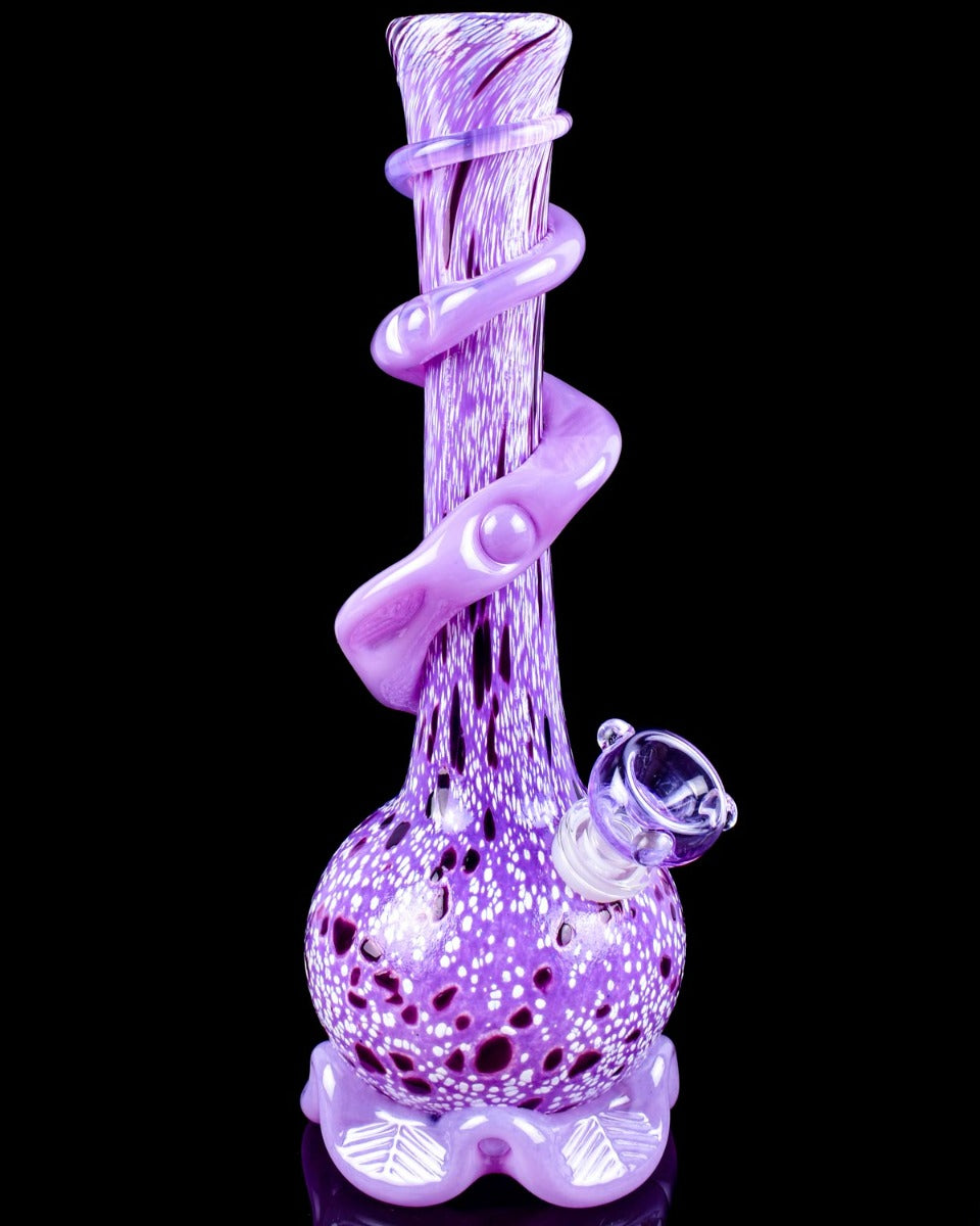 The Splendid - 12" Dual Frit Wire Wrap Vase Bong - Mermaid Purple