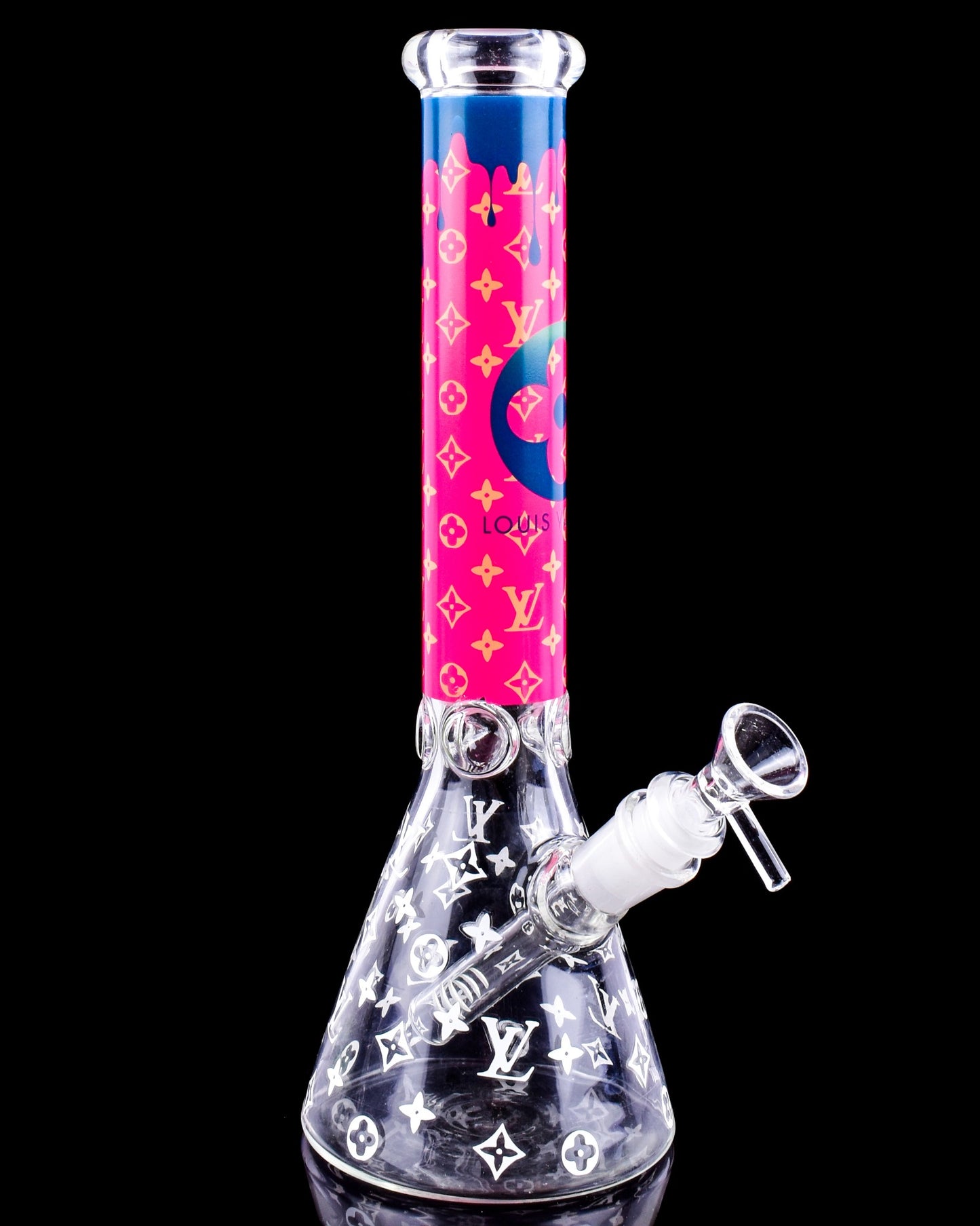 Luxury Louis Fashion Bong - 12" Thick Beaker Bong - Pink