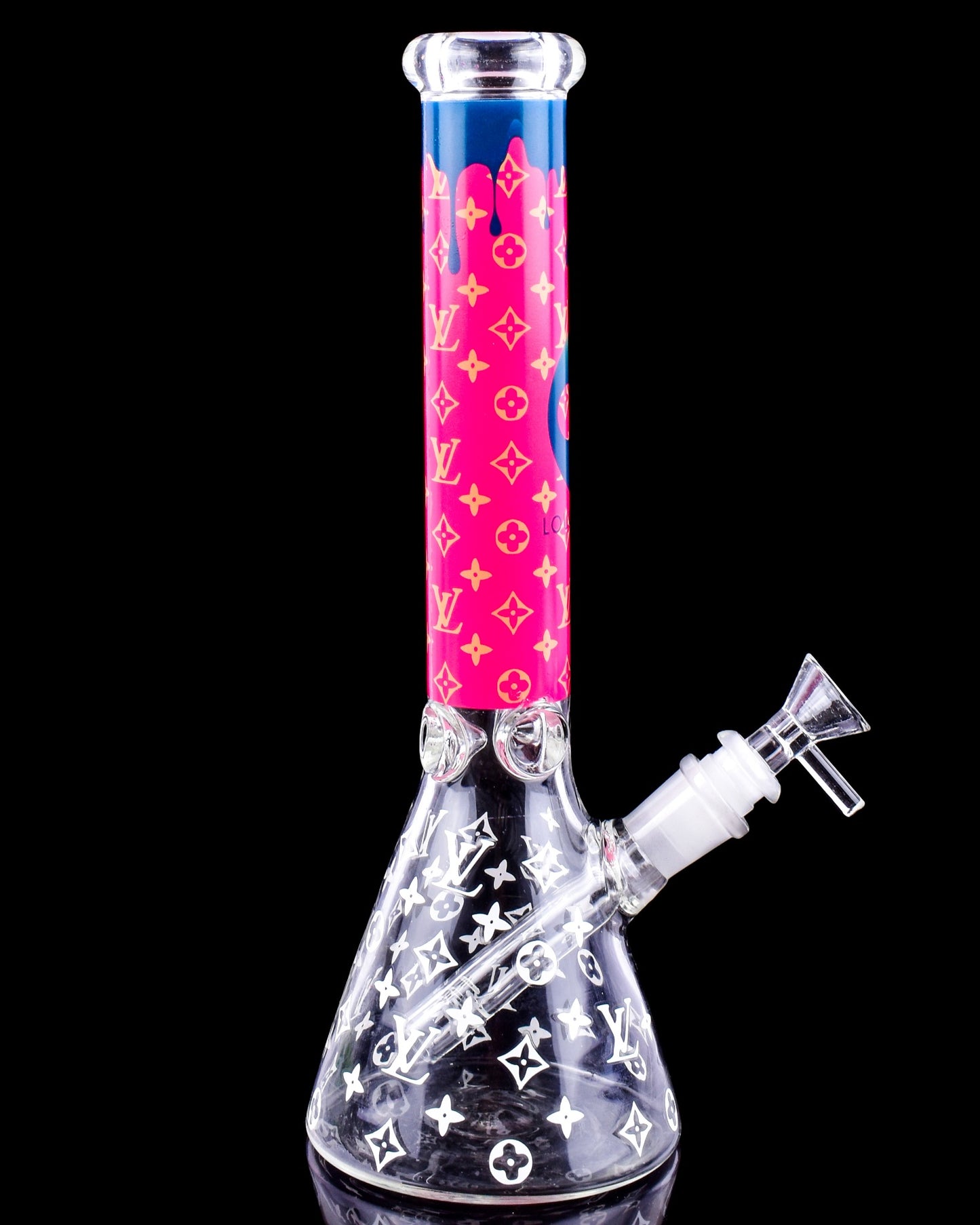 Luxury Louis Fashion Bong - 12" Thick Beaker Bong - Pink