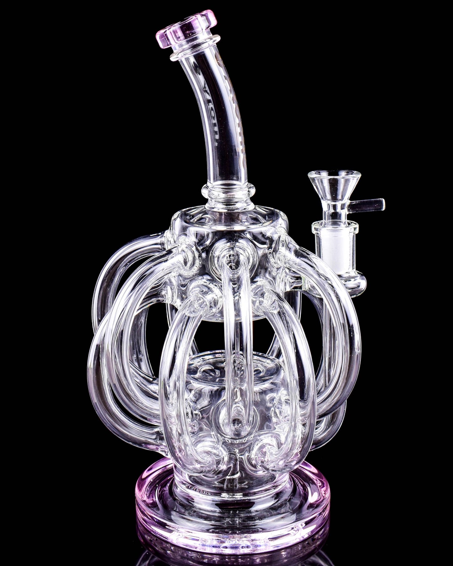 Atomic Glass - 10" Vortex Octopus Recycler Bong - Pink