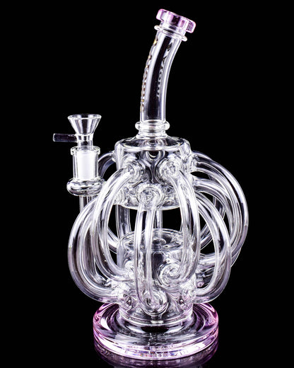 Atomic Glass - 10" Vortex Octopus Recycler Bong - Pink