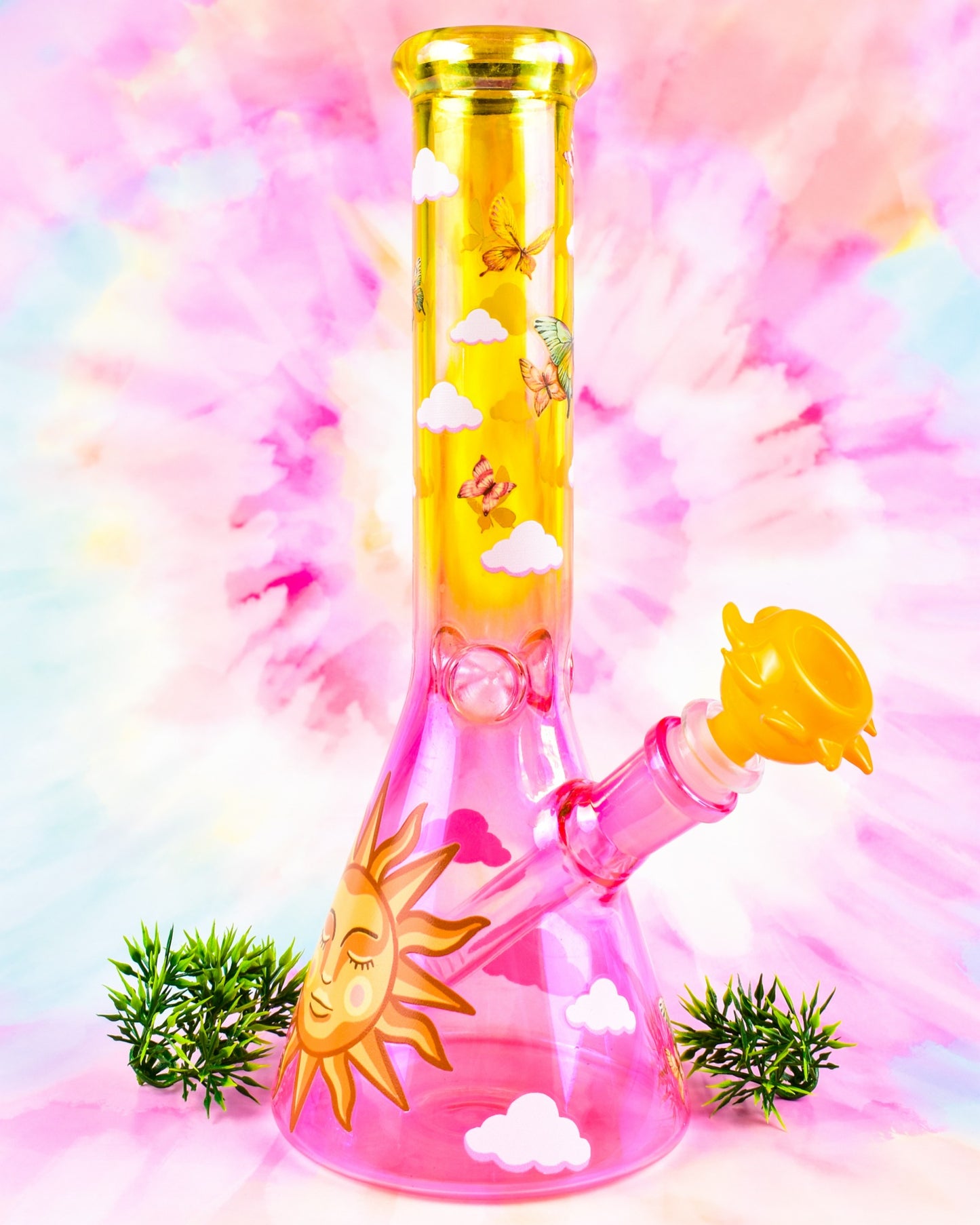 Colorful Sunset Beaker Bong