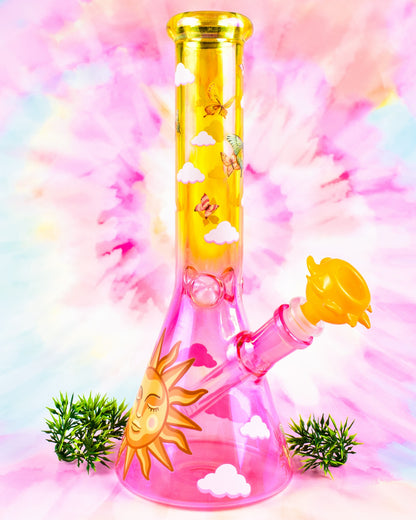 Colorful Sunset Beaker Bong