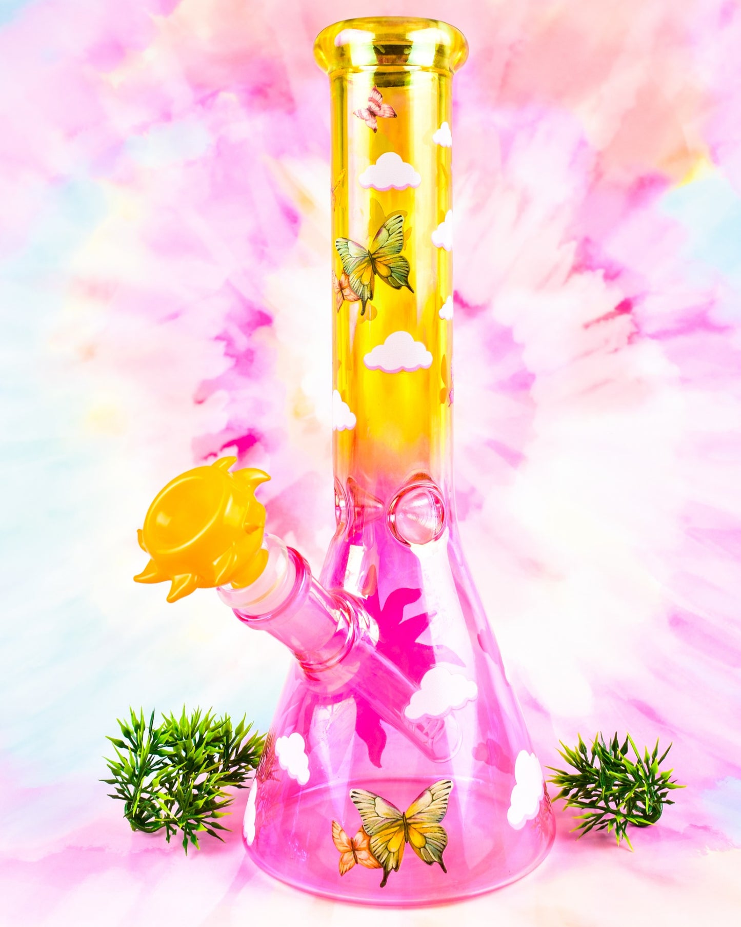 Colorful Sunset Beaker Bong