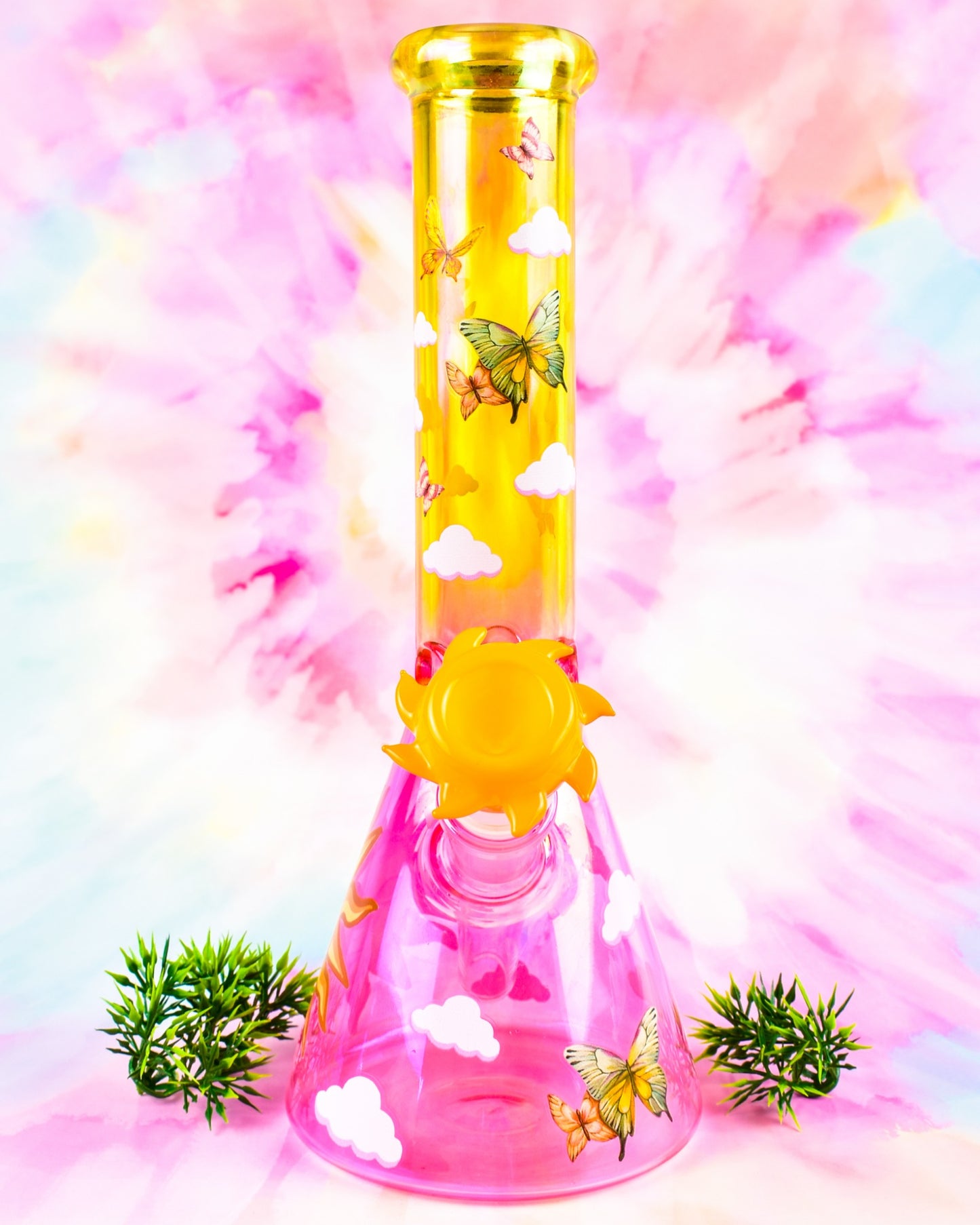Colorful Sunset Beaker Bong