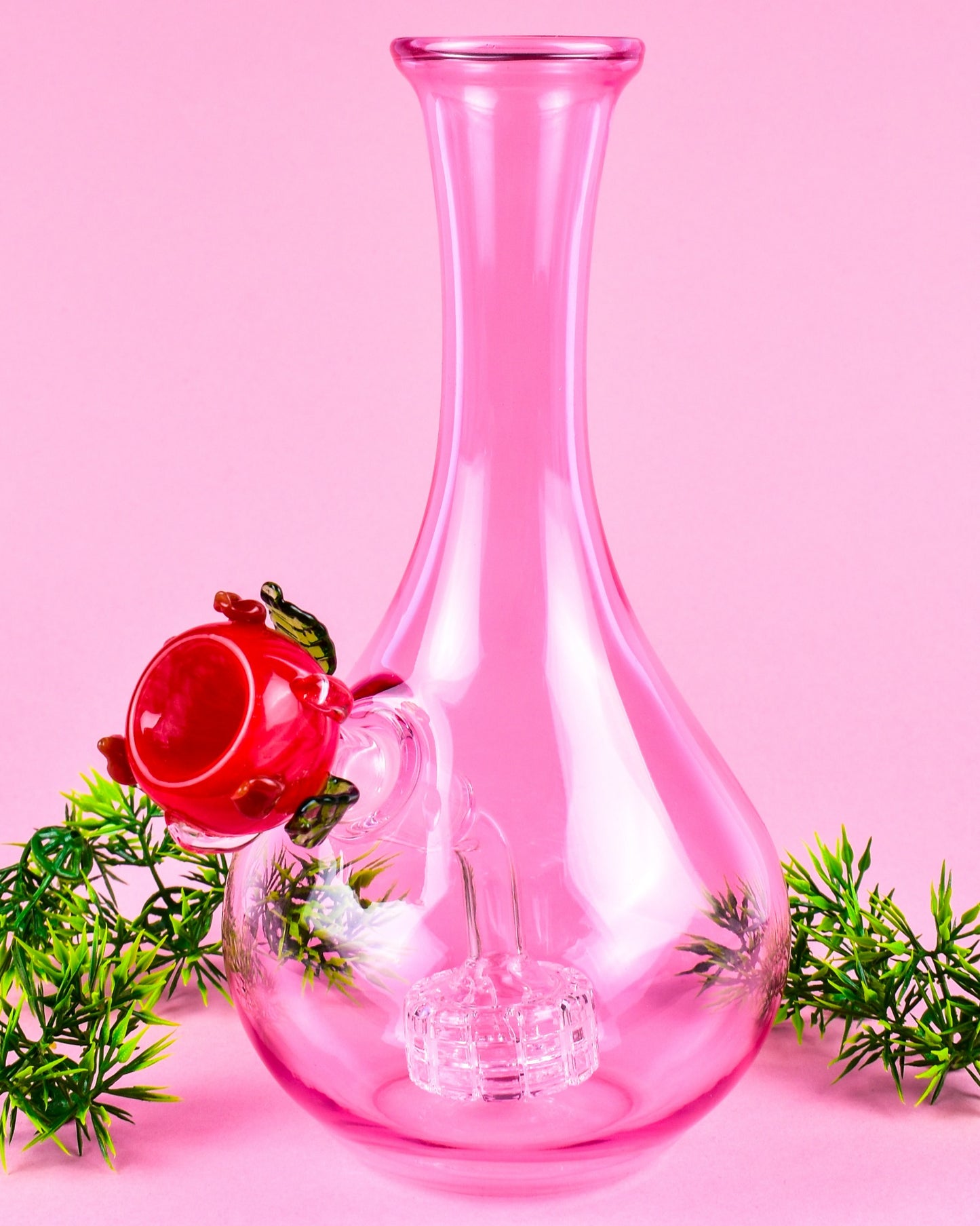 Elegant Pink Vase Bong w/ Bowl
