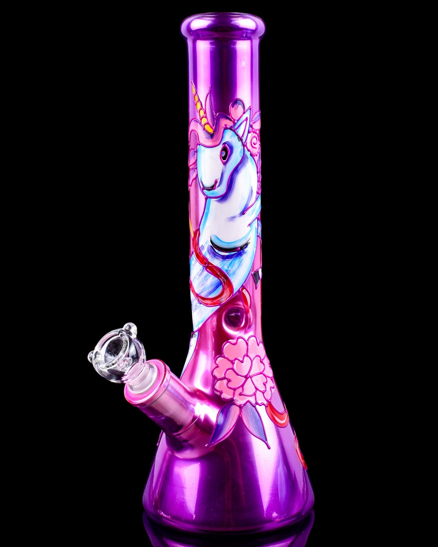 Cute Unicorn Glow In The Dark Beaker Bong
