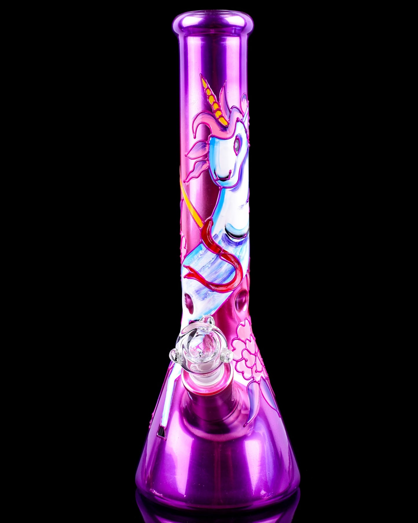 Cute Unicorn Glow In The Dark Beaker Bong