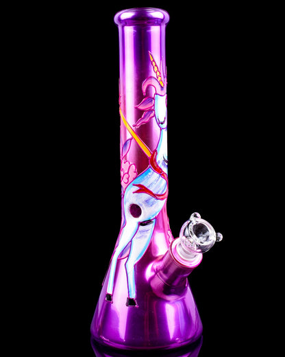 Cute Unicorn Glow In The Dark Beaker Bong