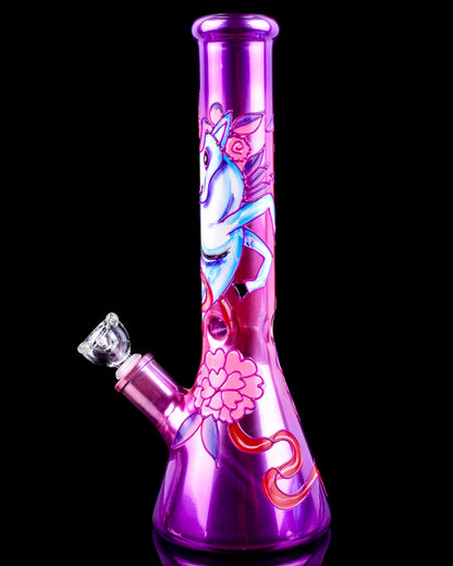 Cute Unicorn Glow In The Dark Beaker Bong