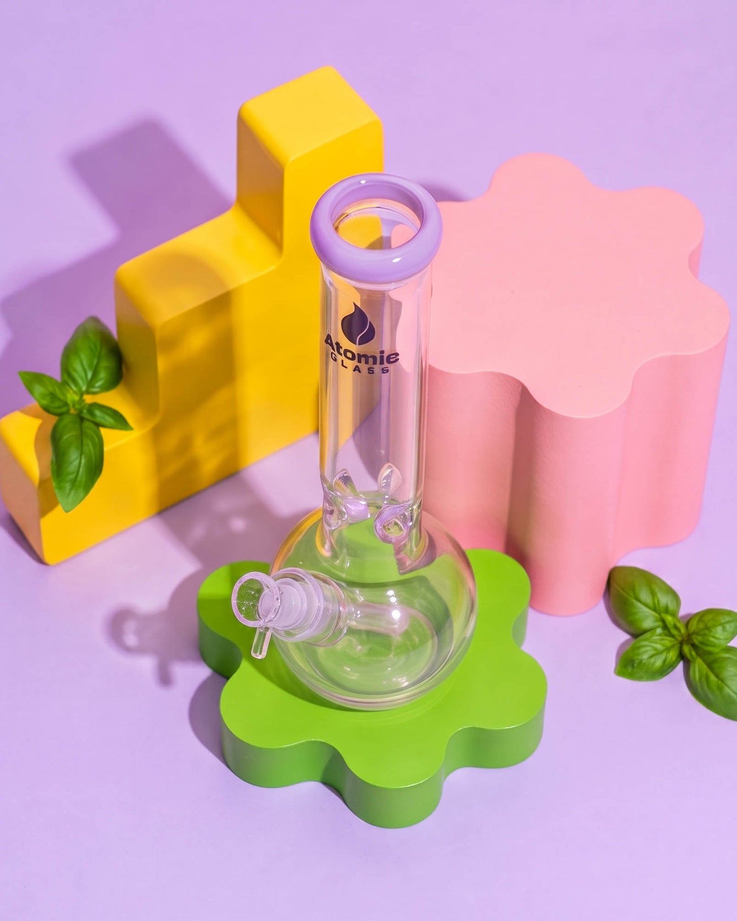 Atomic Glass Bubble Bloom Beaker Bong