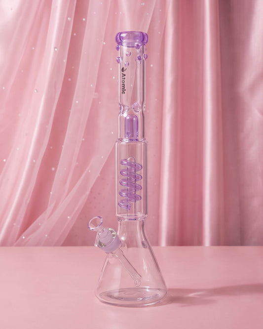 Atomic Glass Fairy Coil Beaker Bong