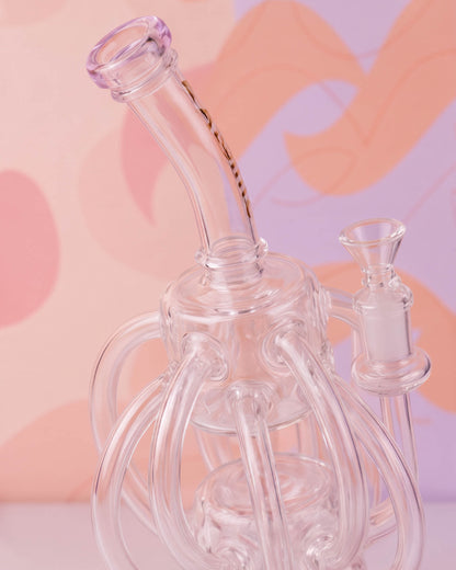 Atomic Glass Octo Charm Recycler Bong