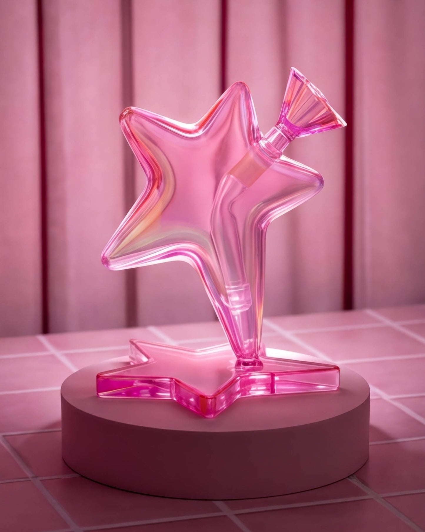 Shooting Star Bong - Pink Iridescent