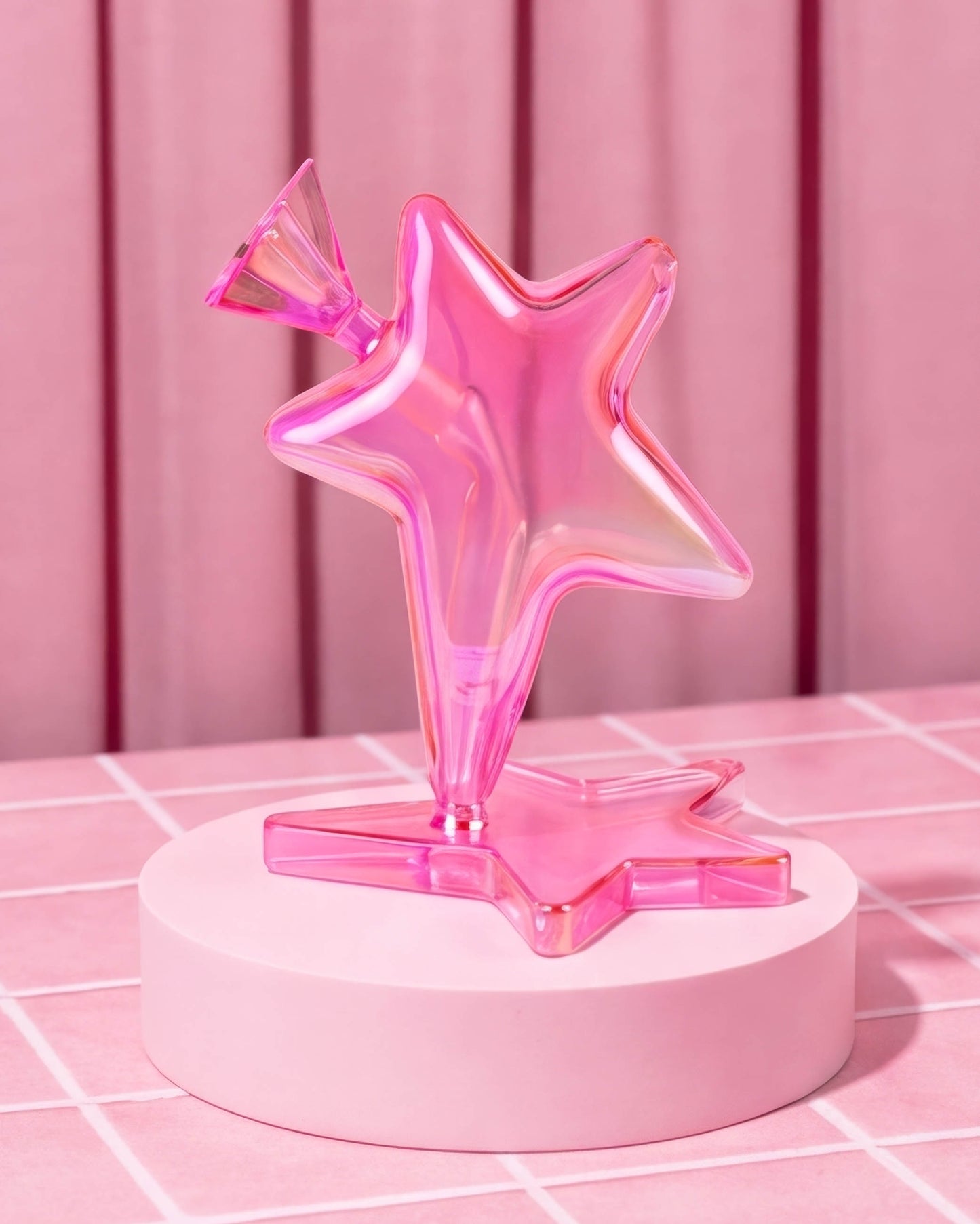Shooting Star Bong - Pink Iridescent