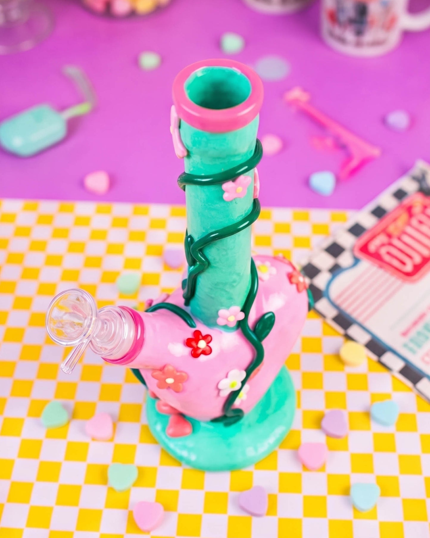 Candy Heart House Bong