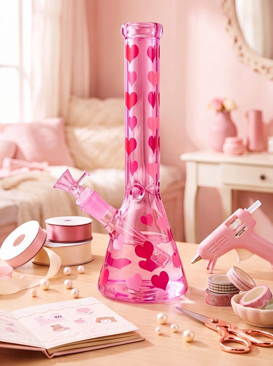 Candy Heart Beaker Bong