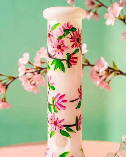 Pink Blossom Beaker Bong