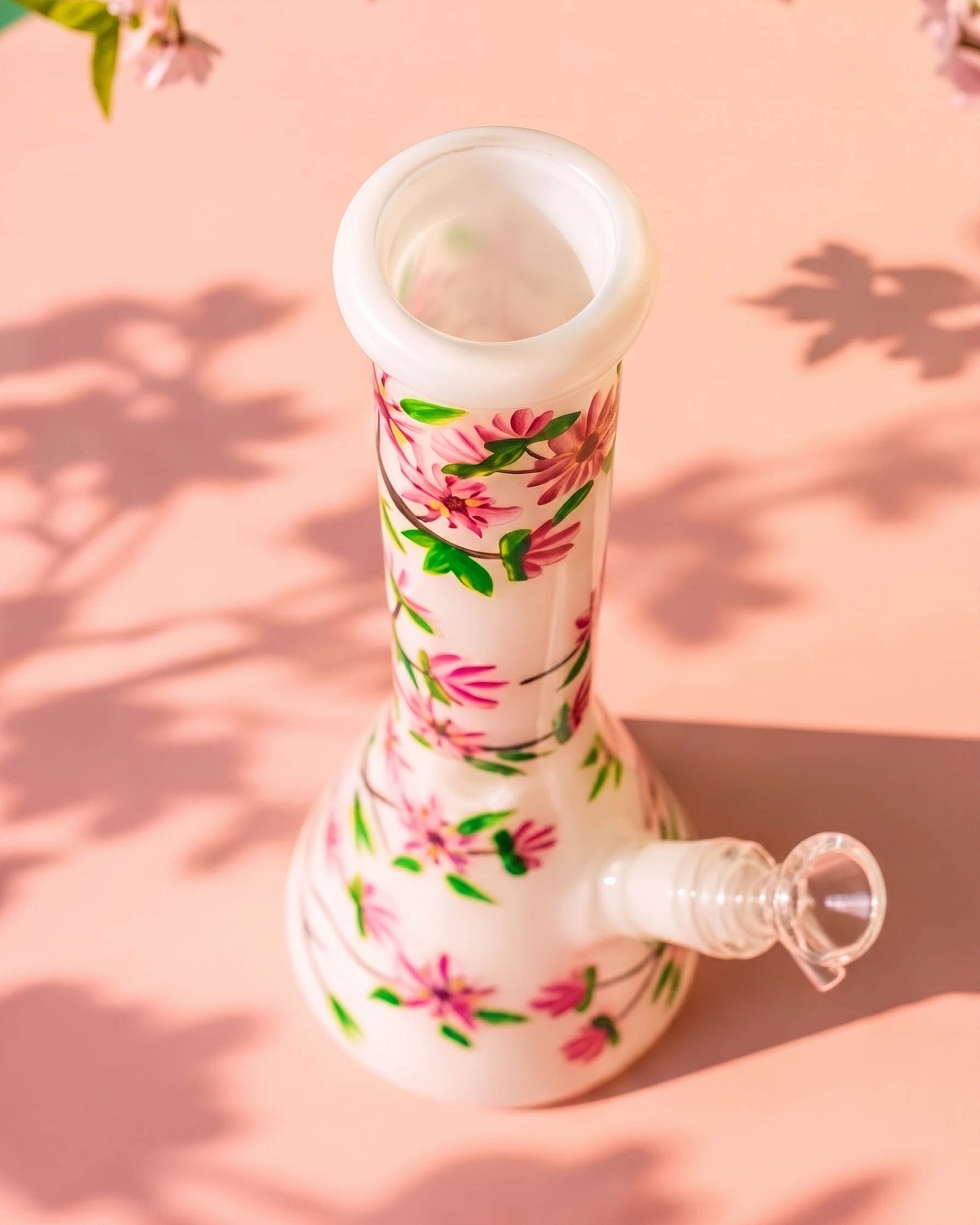 Pink Blossom Beaker Bong