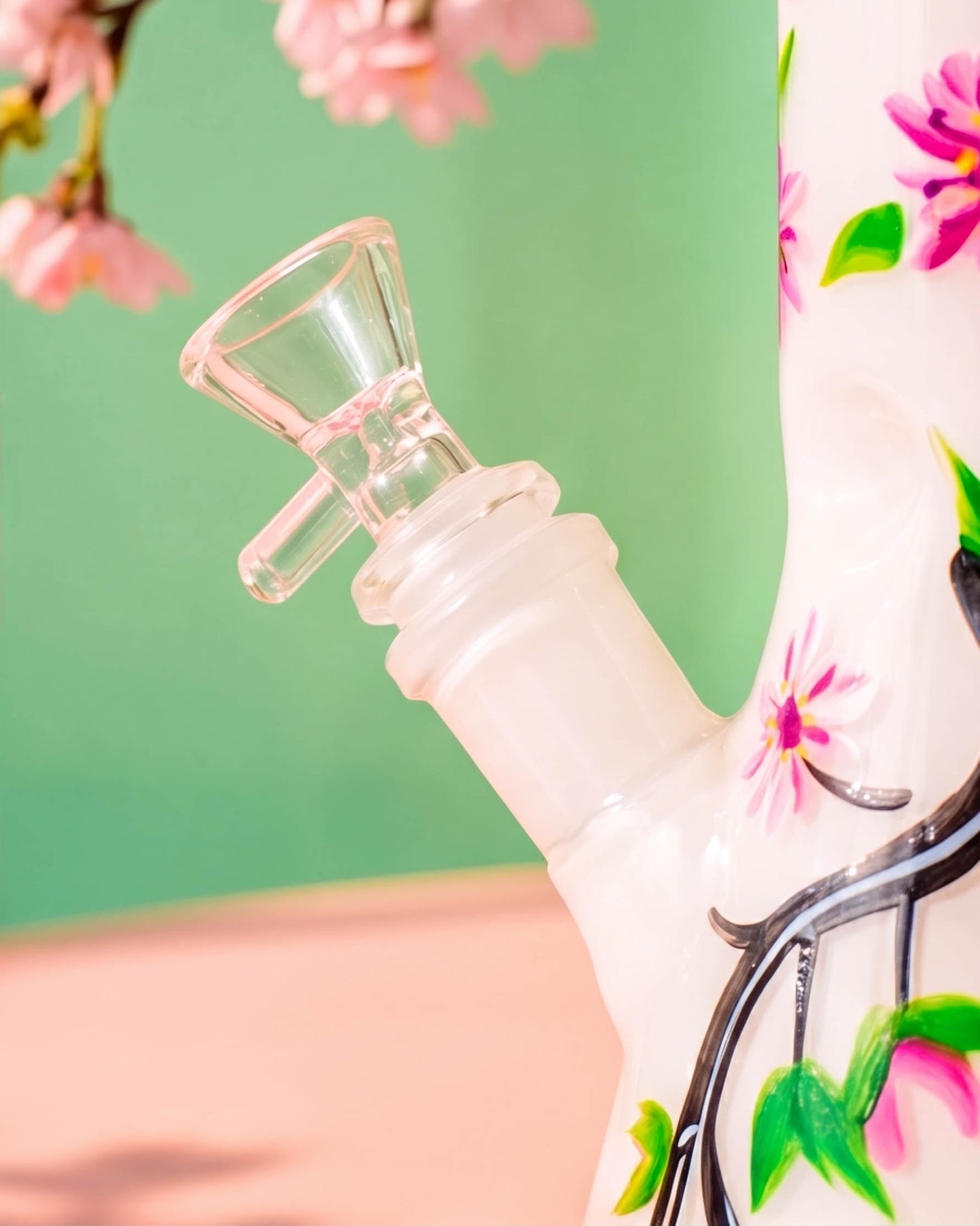 Pink Blossom Beaker Bong