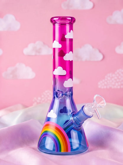 Rainbow Cloud Beaker Bong