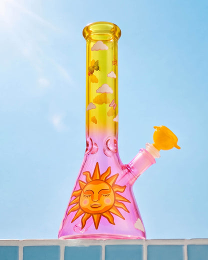 Colorful Sunset Beaker Bong
