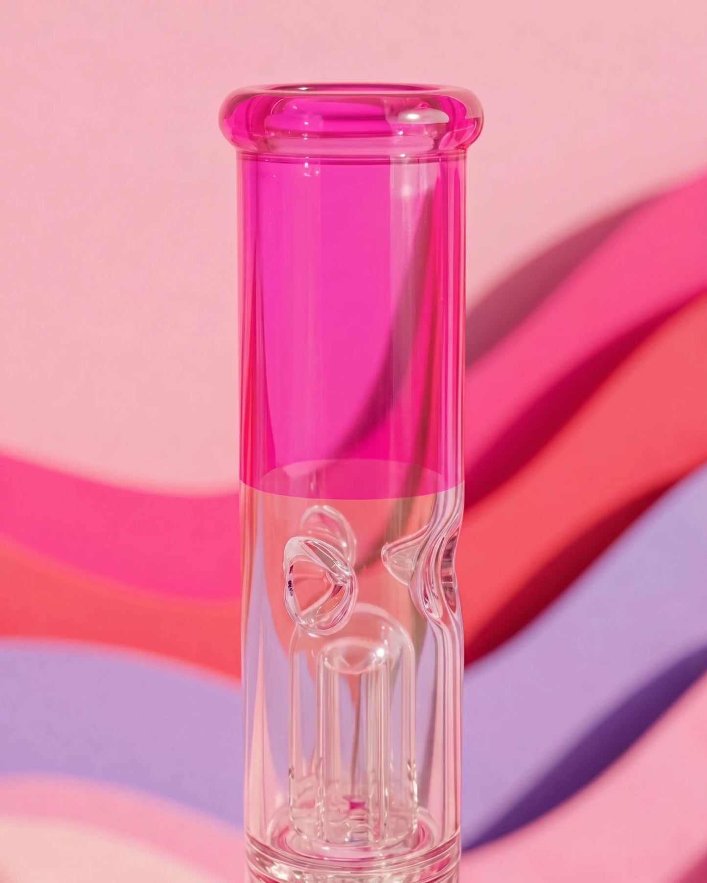 Double Percolator Beaker Bong - Pink