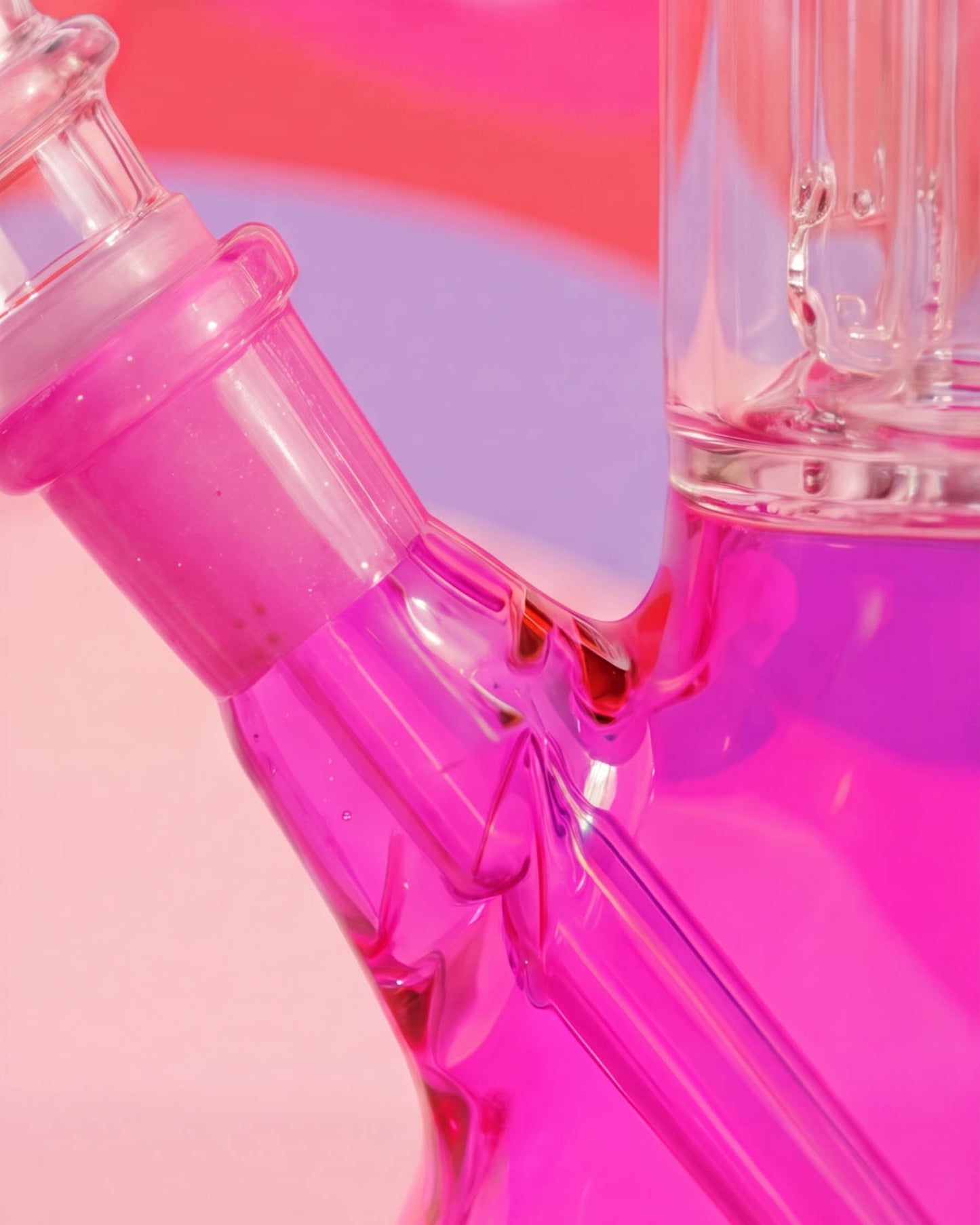 Double Percolator Beaker Bong - Pink