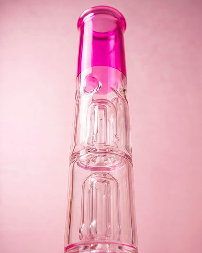 Double Percolator Beaker Bong - Pink