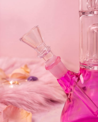 Double Percolator Beaker Bong - Pink
