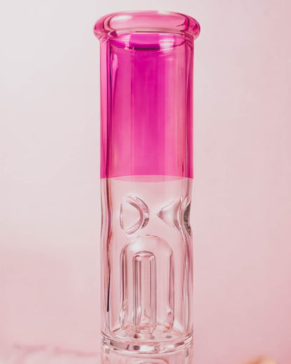 Double Percolator Beaker Bong - Pink
