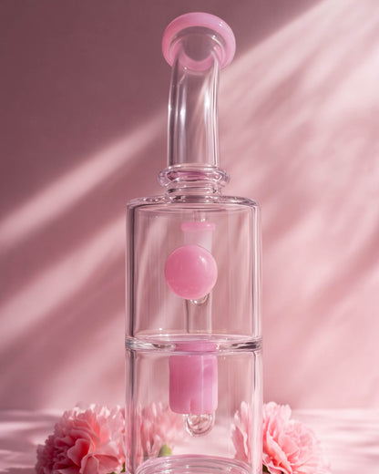 Fairy Bloom Bong/Dab Rig - Milky Pink
